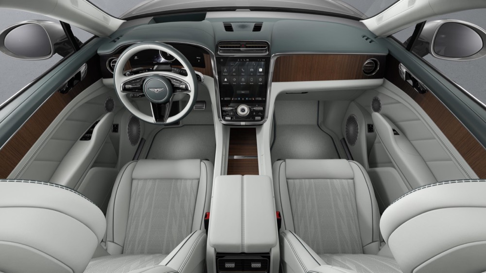 Официальное изображение Bentley Torcal: леворульный салон, руль слева по ходу движения